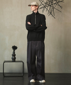 [25AW PRE-ORDER] Cashfeel Extra Fine Merino Wool Prime-Over Half Zip Knit Pullover