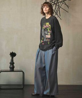 4 Colors Chambray Washable Wool Baggy Wide Pants