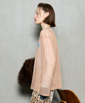 【SALE】Sheer Layered Long Sleeve T-shirt