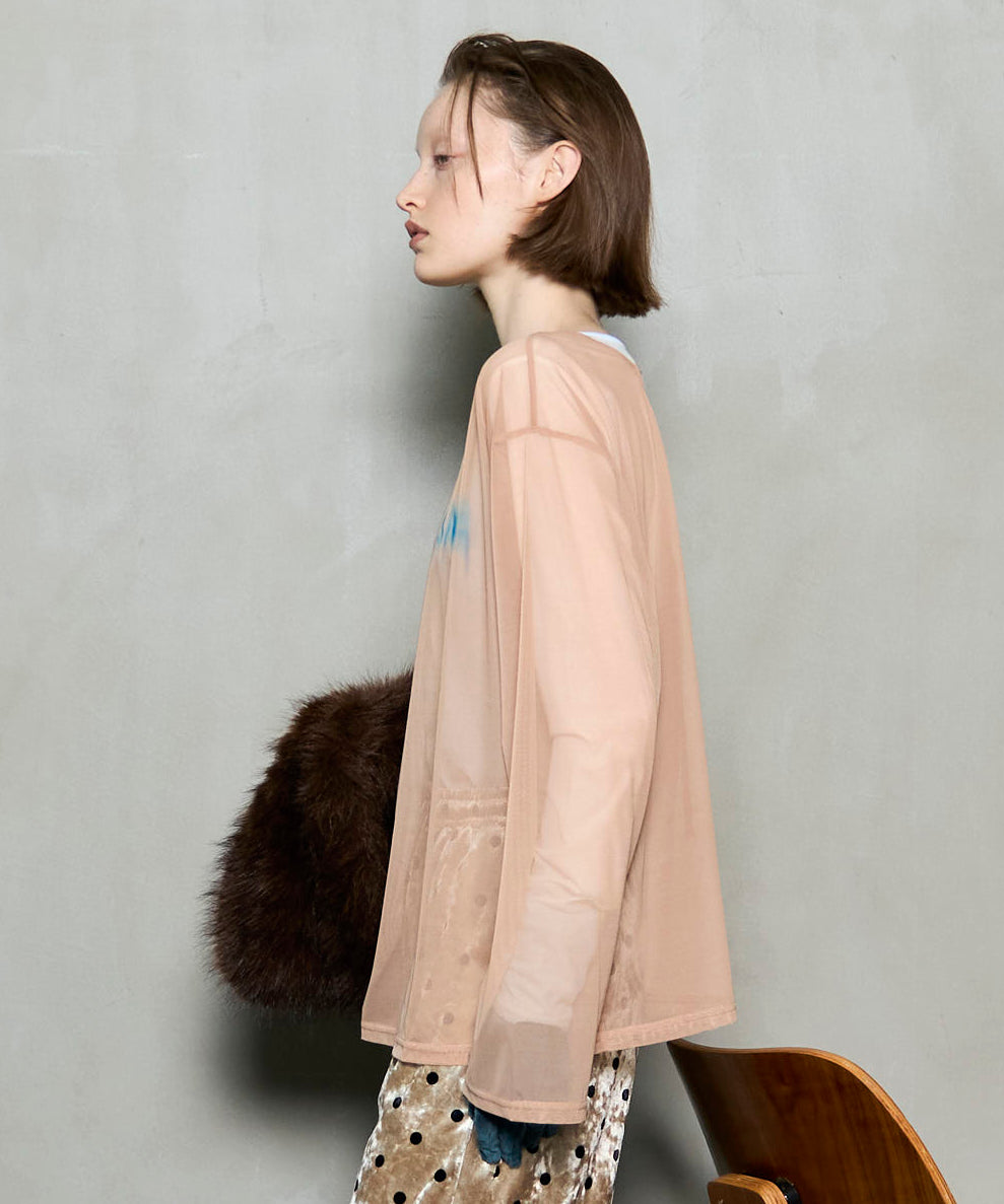 【SALE】Sheer Layered Long Sleeve T-shirt