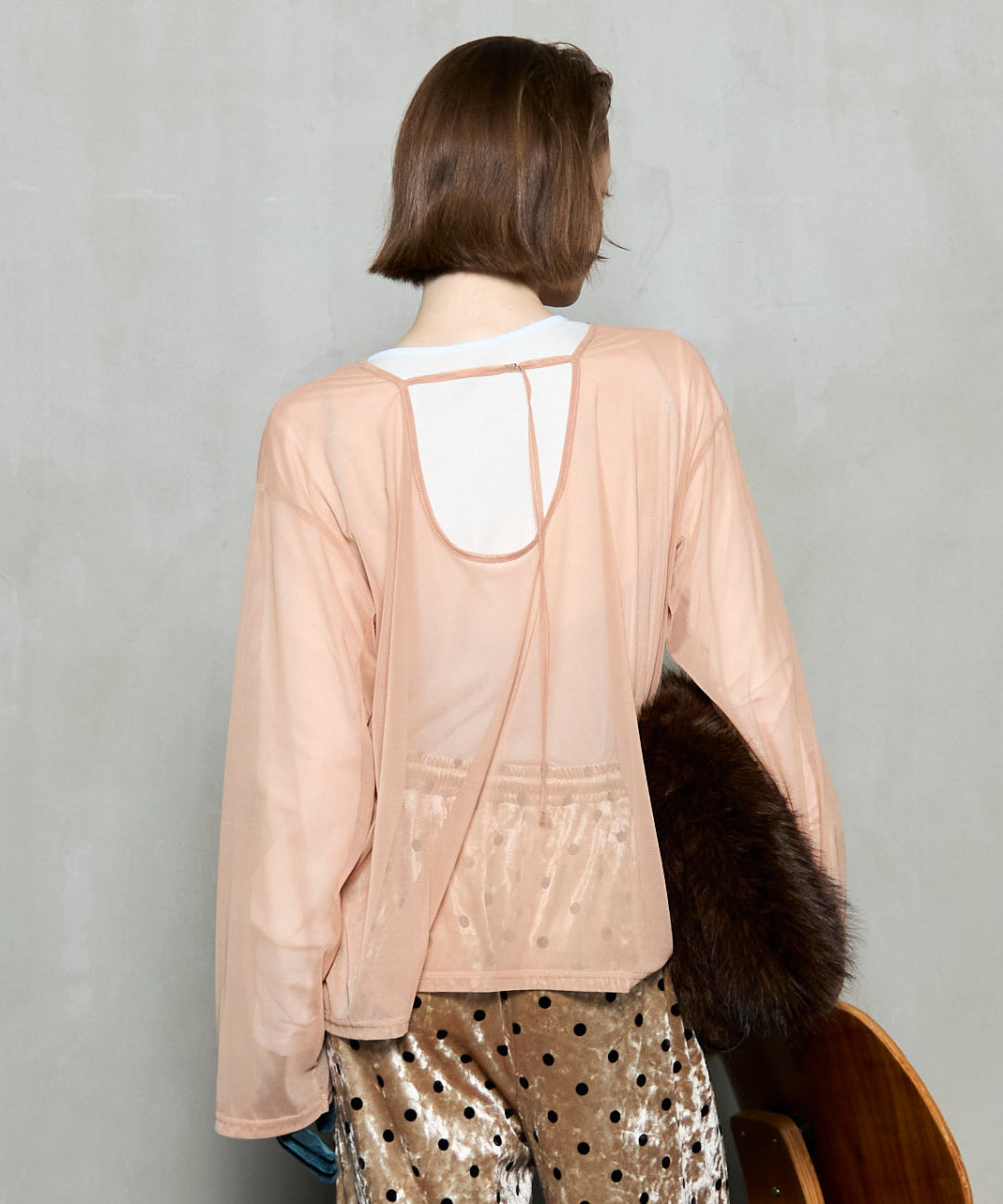 【SALE】Sheer Layered Long Sleeve T-shirt