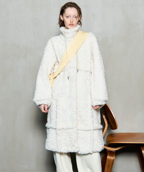 [25WINTER PRE-ORDER] Cut Off High Neck Boa Coat