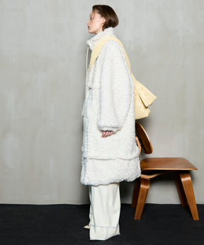 [25WINTER PRE-ORDER] Cut Off High Neck Boa Coat