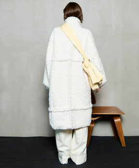 [25WINTER PRE-ORDER] Cut Off High Neck Boa Coat