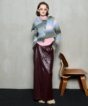25WINTER preorder Asymmetry kasuri Knit Cardigan