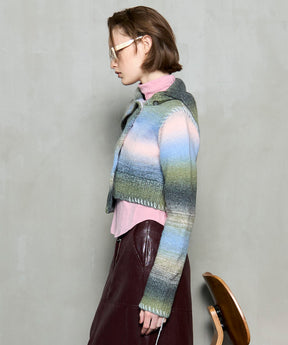 25WINTER preorder Asymmetry kasuri Knit Cardigan
