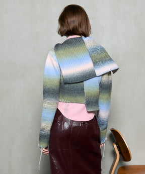 25WINTER preorder Asymmetry kasuri Knit Cardigan