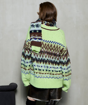 [25周期预订] Mokemoke Argyle针织套头衫