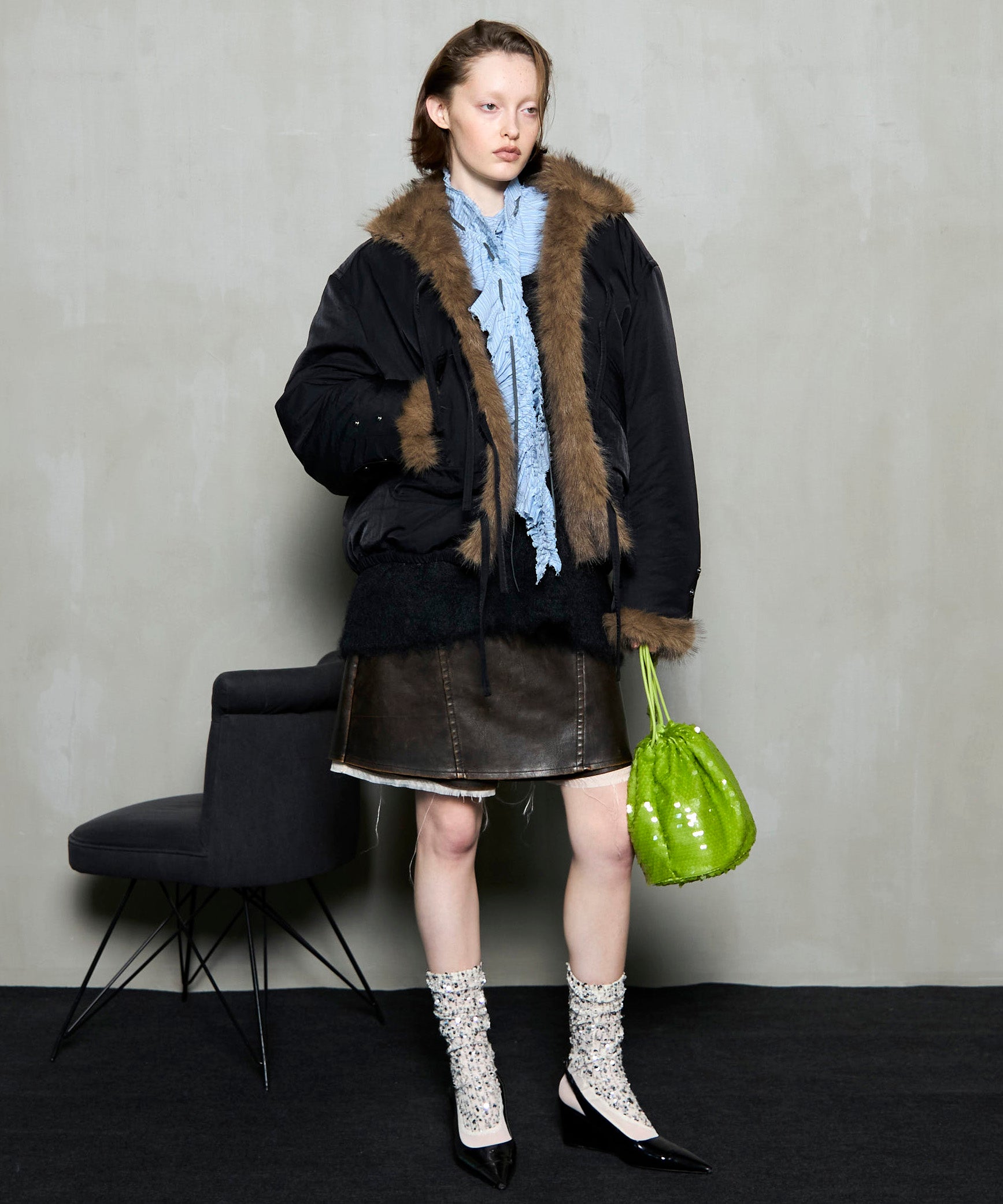 [25WINTER PRE-ORDER] Reversible Fur Blouson