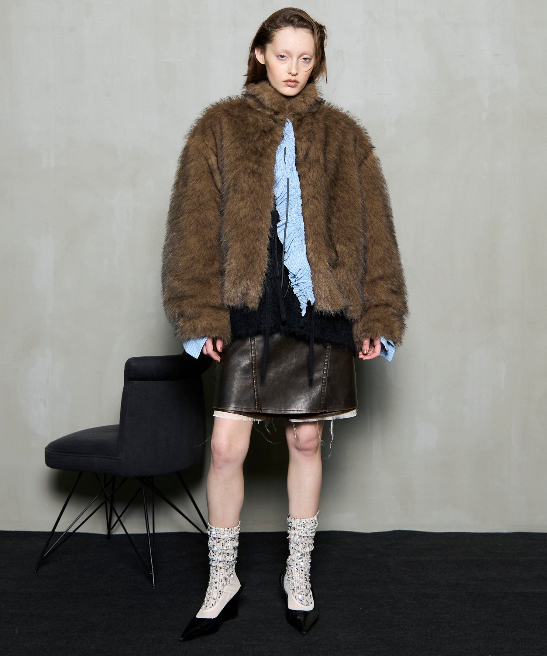 [25WINTER PRE-ORDER] Reversible Fur Blouson