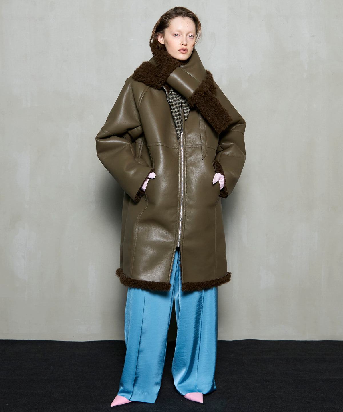 Reversible Faux Mouton Coat