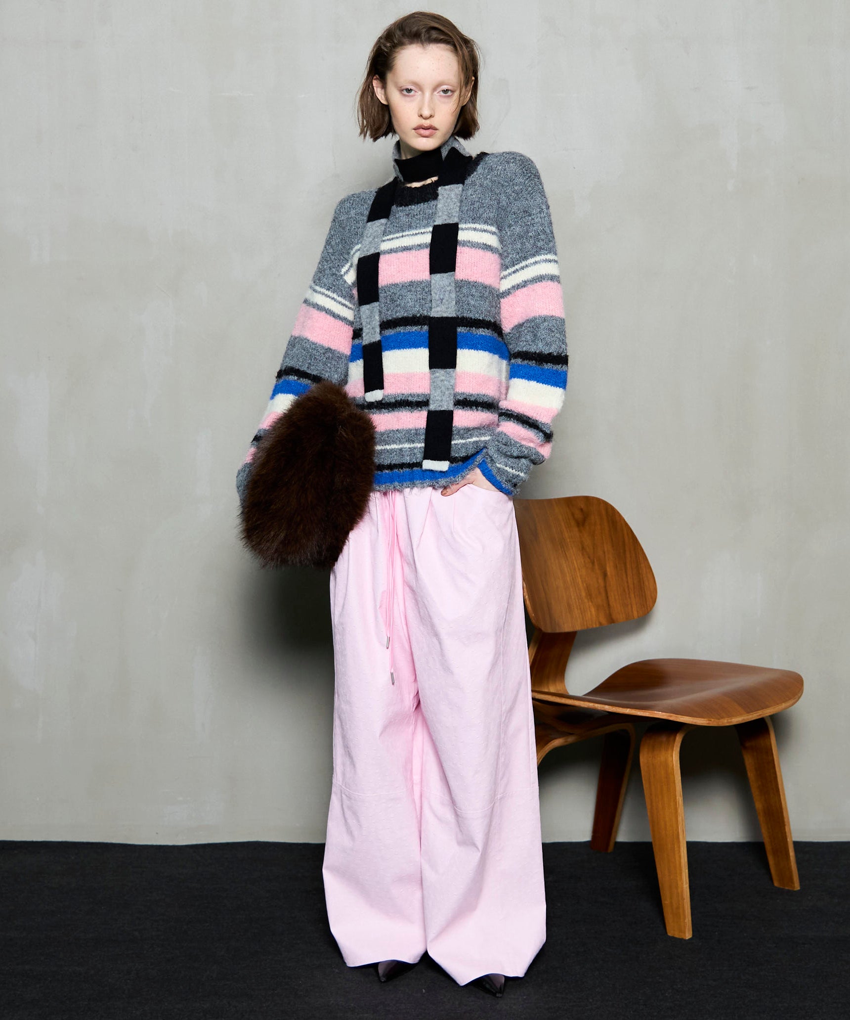 Multi-border Knit Top