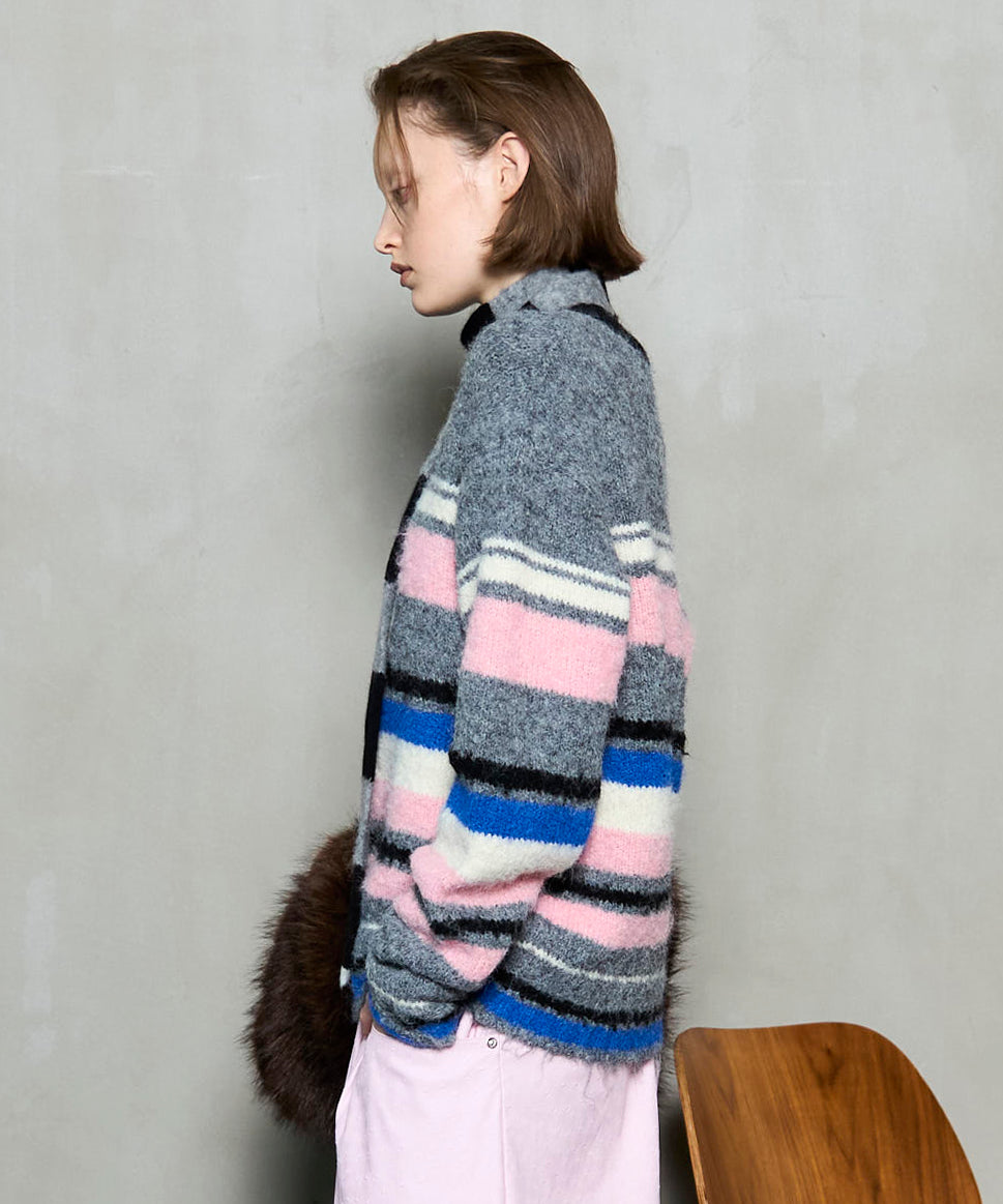 Multi-border Knit Top