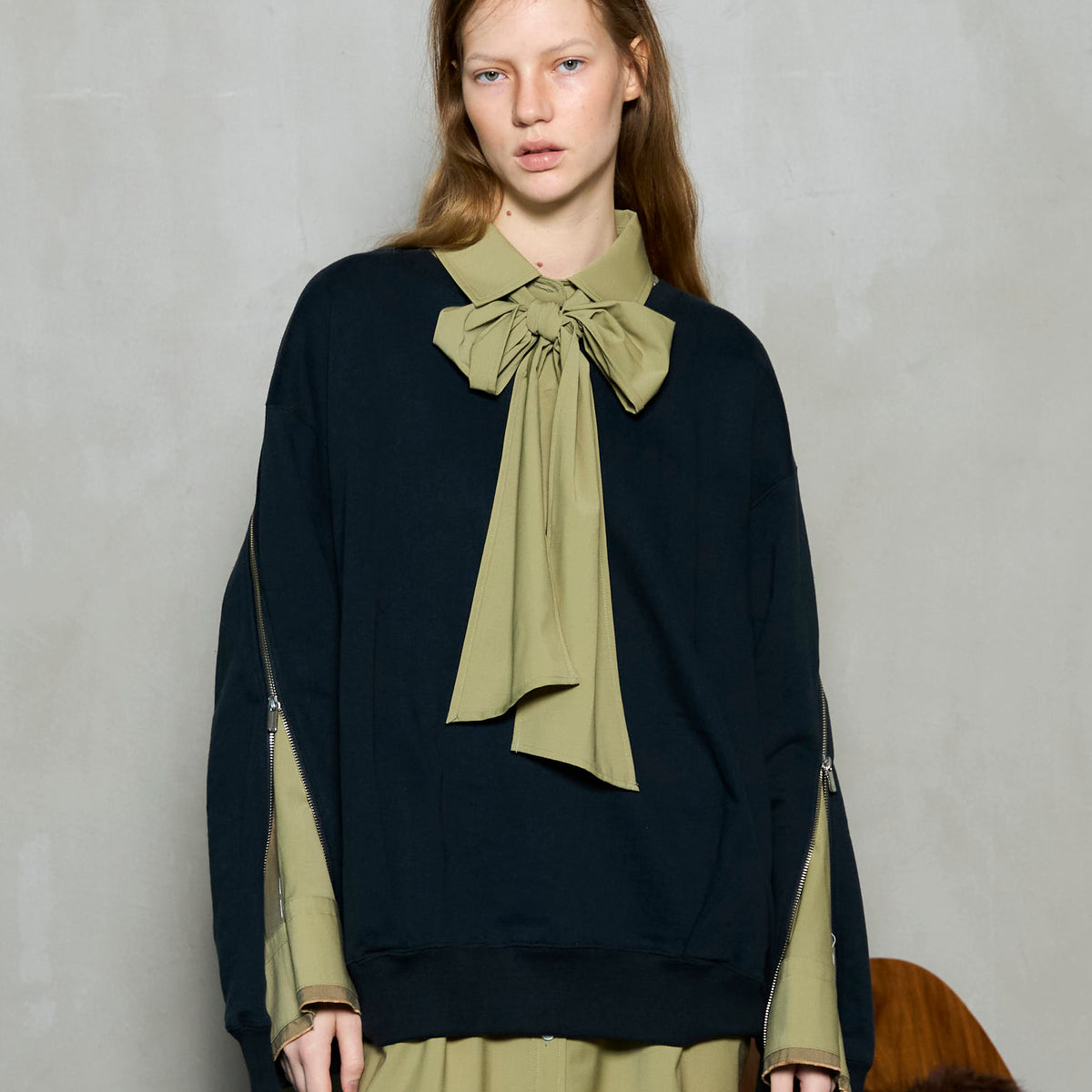 スウェット / maison special DRESSAGE Lace Up Vintage Sweatshirt