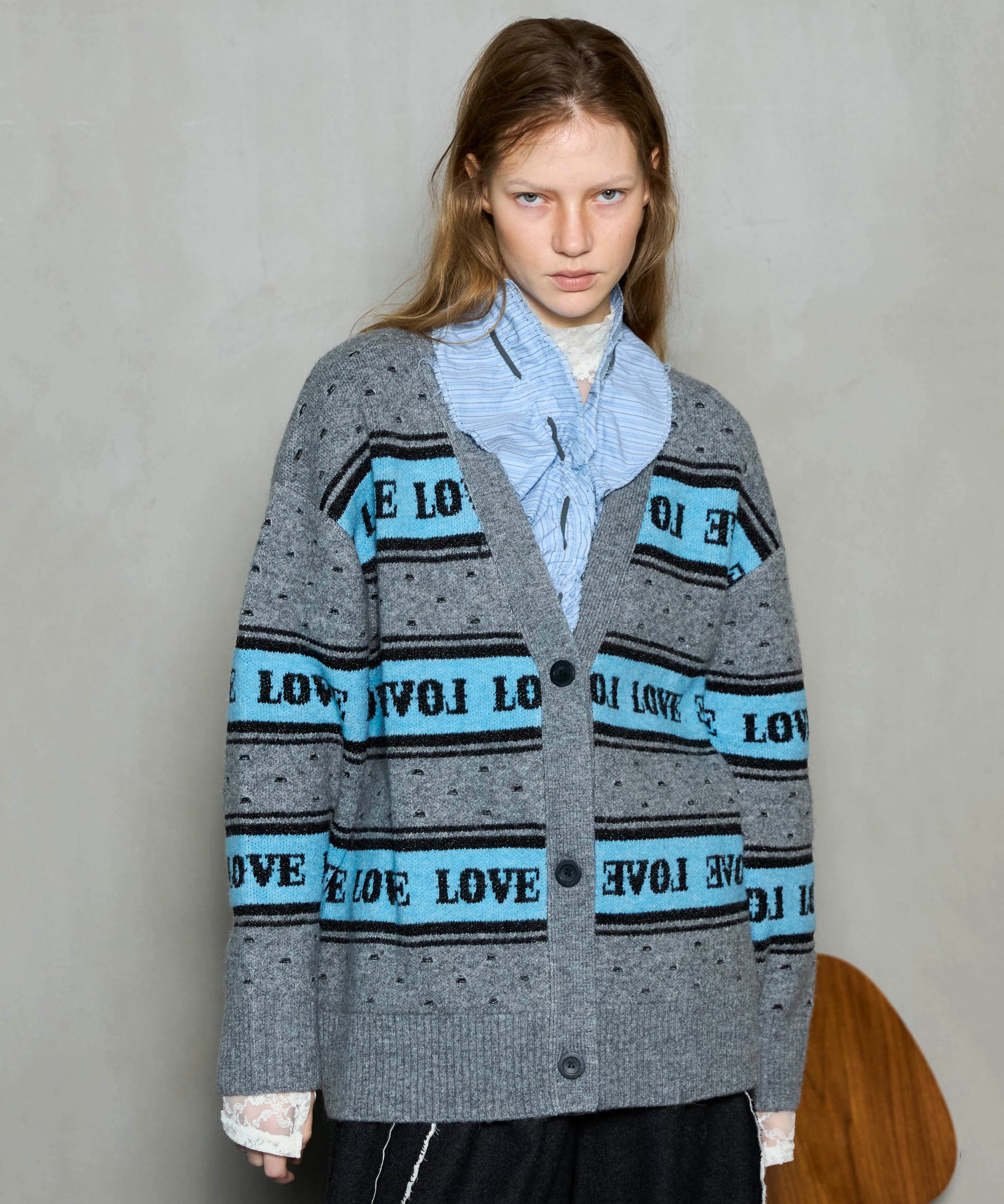 [25WINTER PRE-ORDER] LOVE Jacquard Cardigan