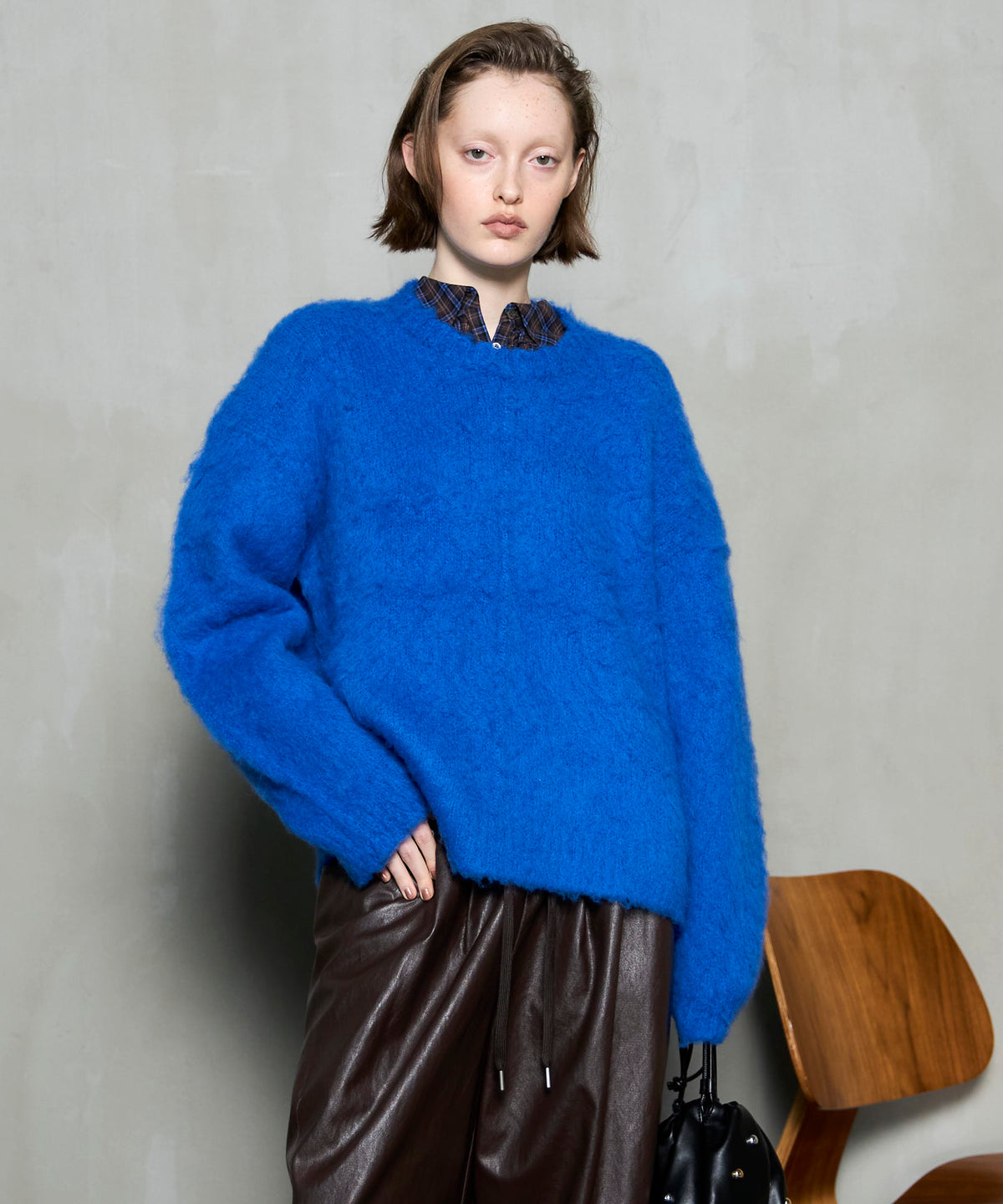 Slub Brush Knit Pullover