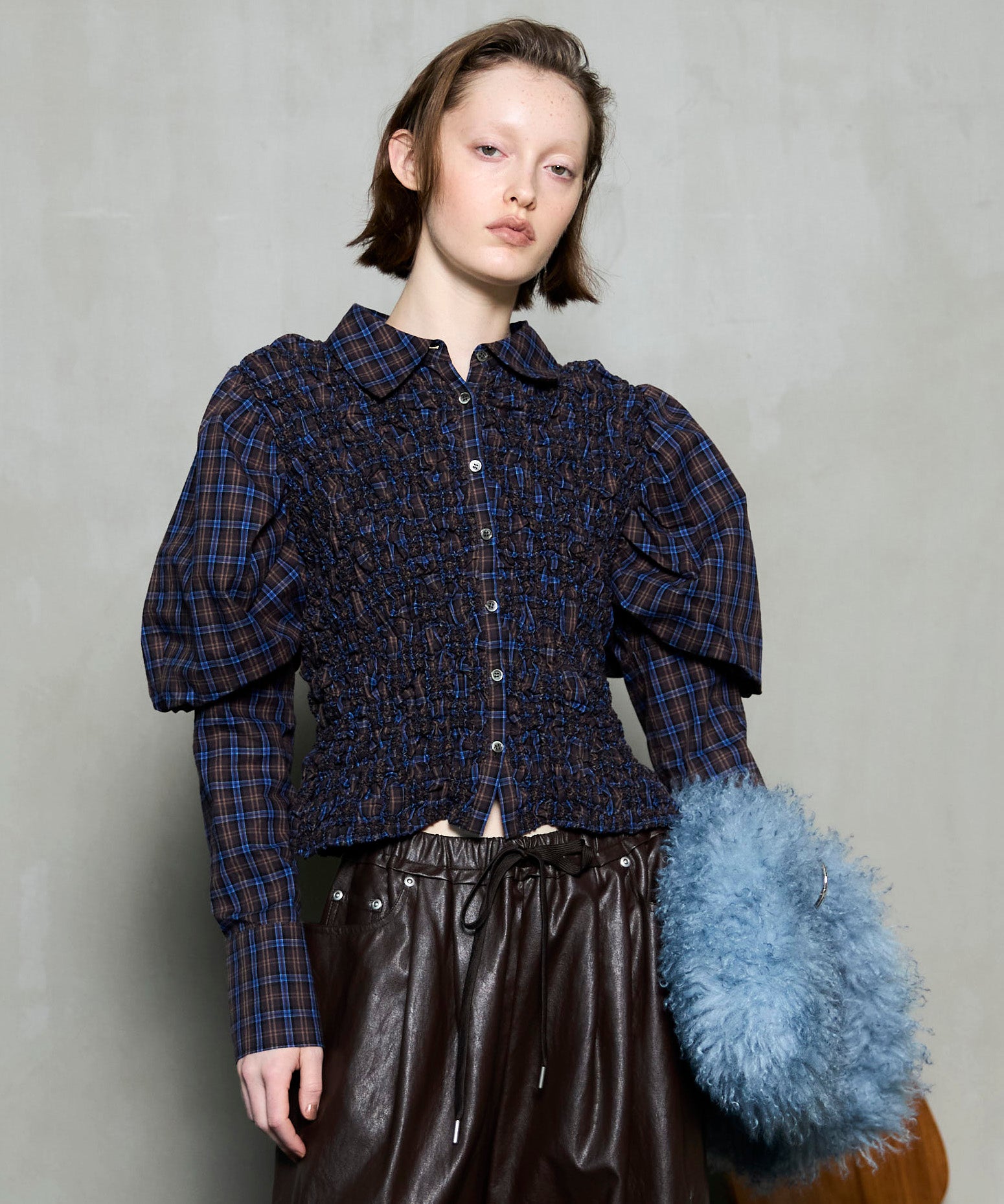【25AUTUMN PRE-ORDER】Puff Sleeves Shirring Shirt