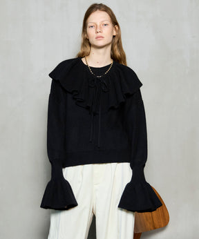 [25winter preoder] 2way ruffle collar 니트