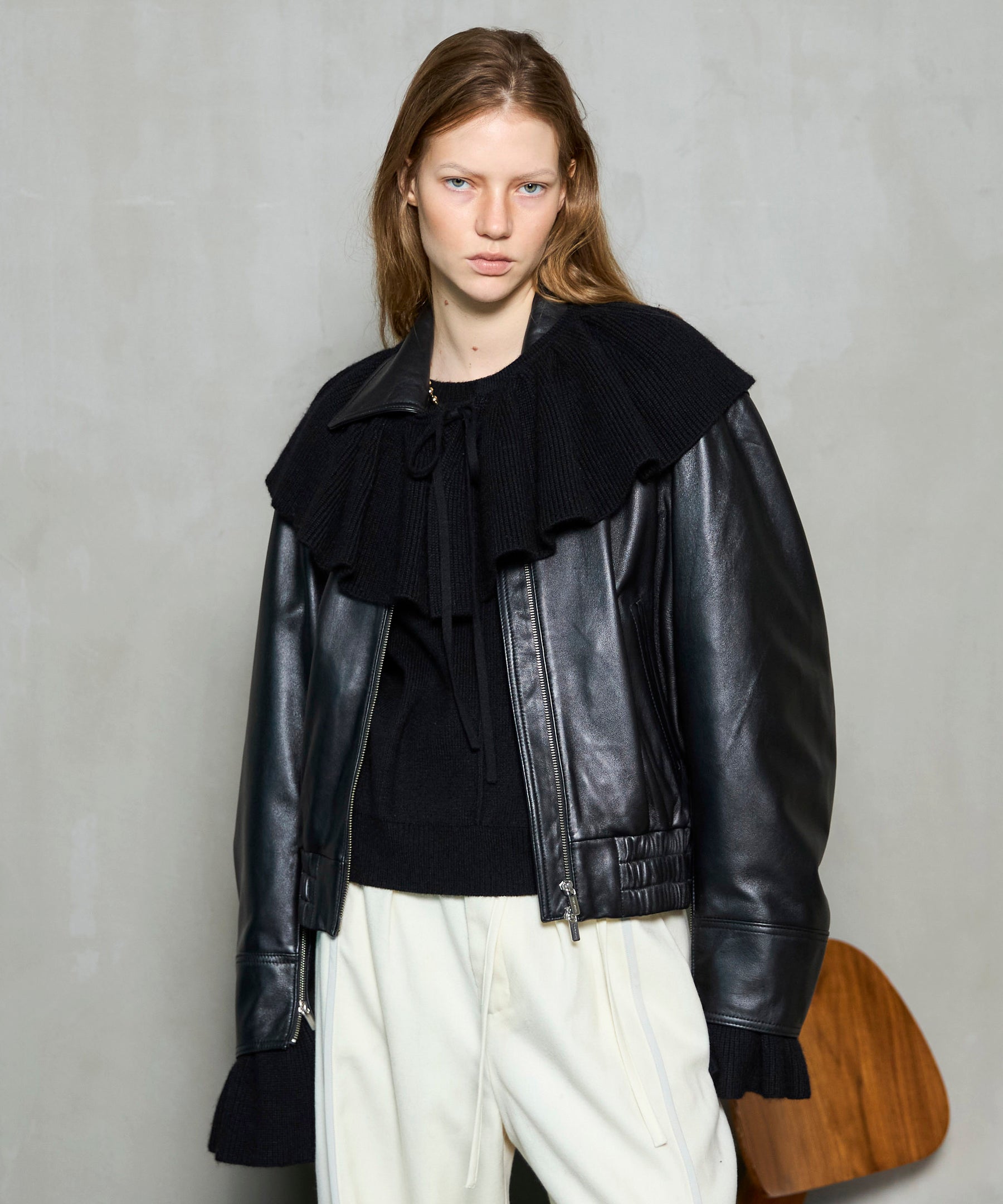 Real Leather Zip Blouson