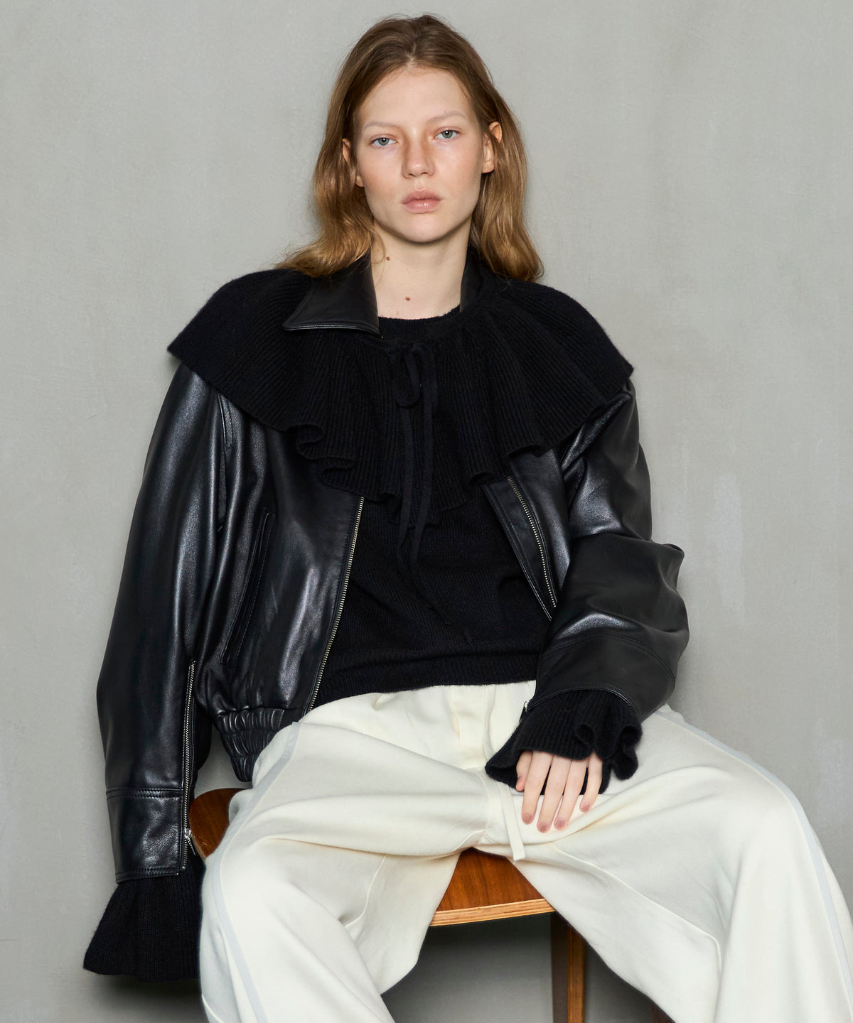 Real Leather Zip Blouson