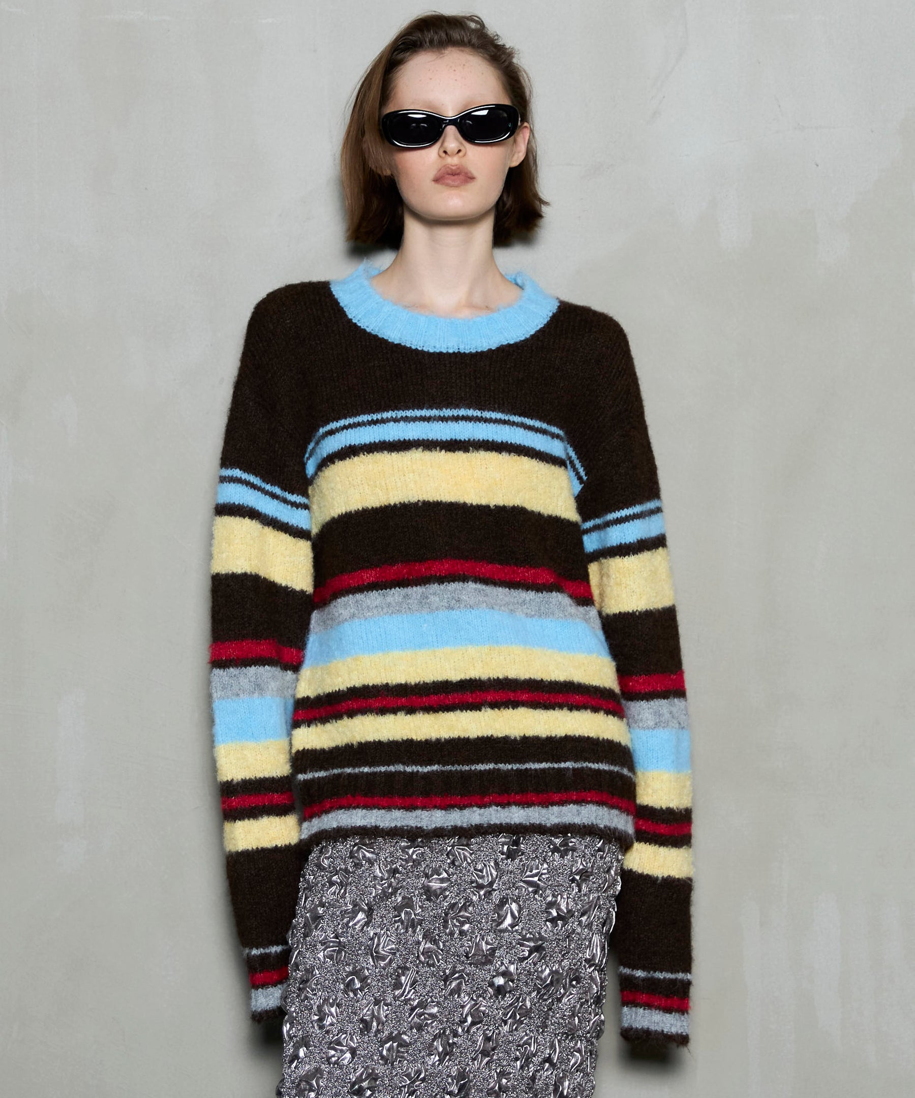 Multi-border Knit Top