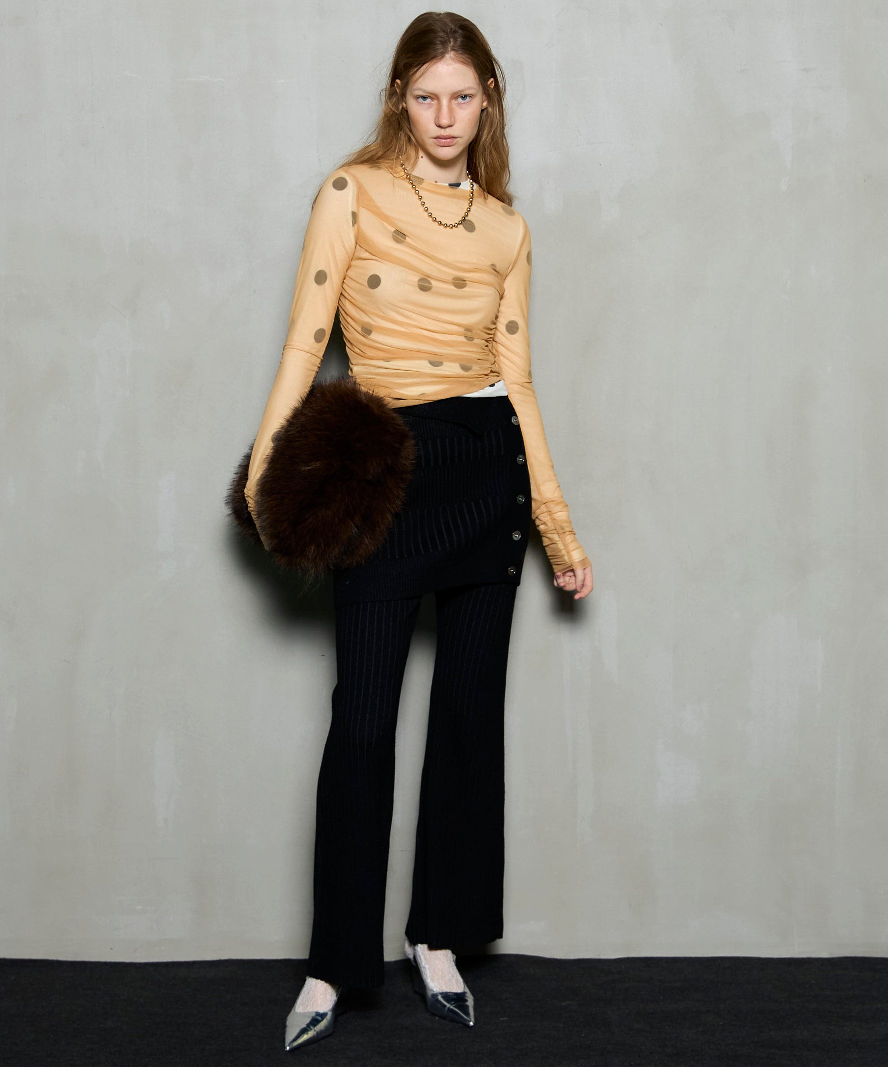 【新品未使用！】Na.e Sheer Ensemble 25WINTER PRE-ORDER】Sheer Dot Layered Tops