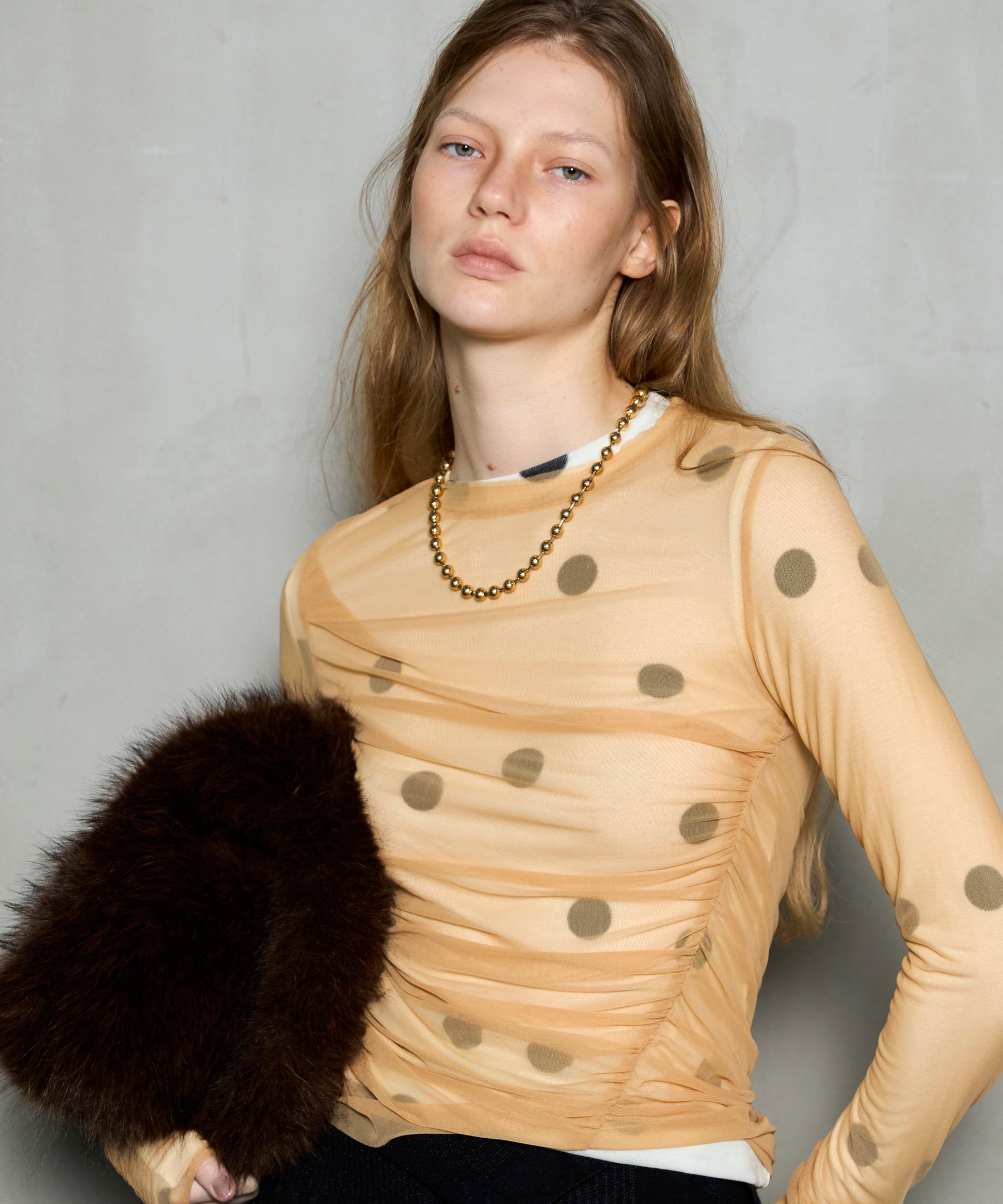 Sheer Dot Layered Tops