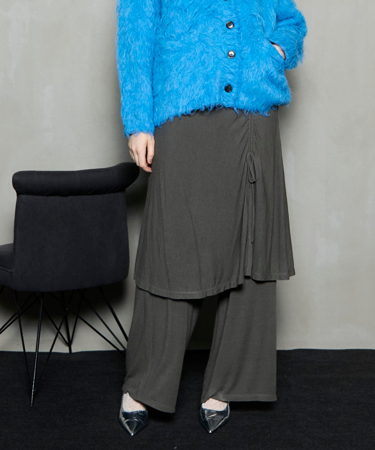 Angle Wool Skirt Pants