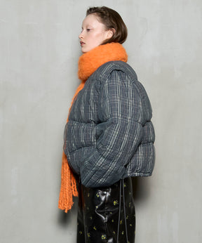 [25winter preoder] Wave Shirring Tulle Puffer Jacket