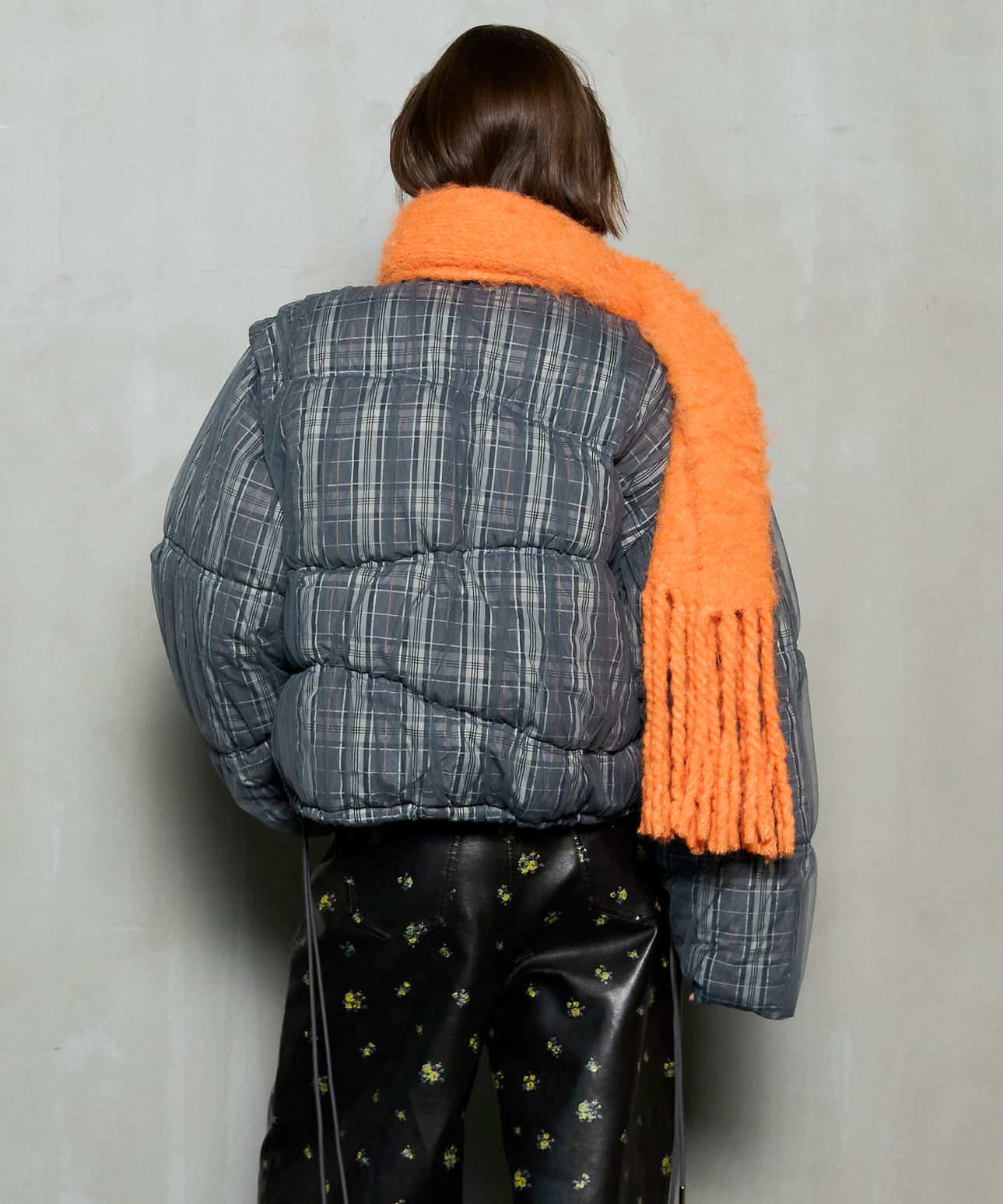[25winter preoder] Wave Shirring Tulle Puffer Jacket