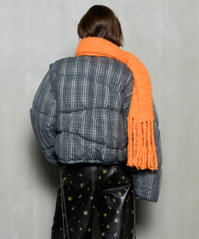 [25winter preoder] Wave Shirring Tulle Puffer Jacket