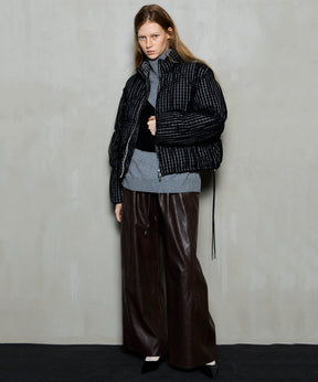 [25winter preoder] Wave Shirring Tulle Puffer Jacket