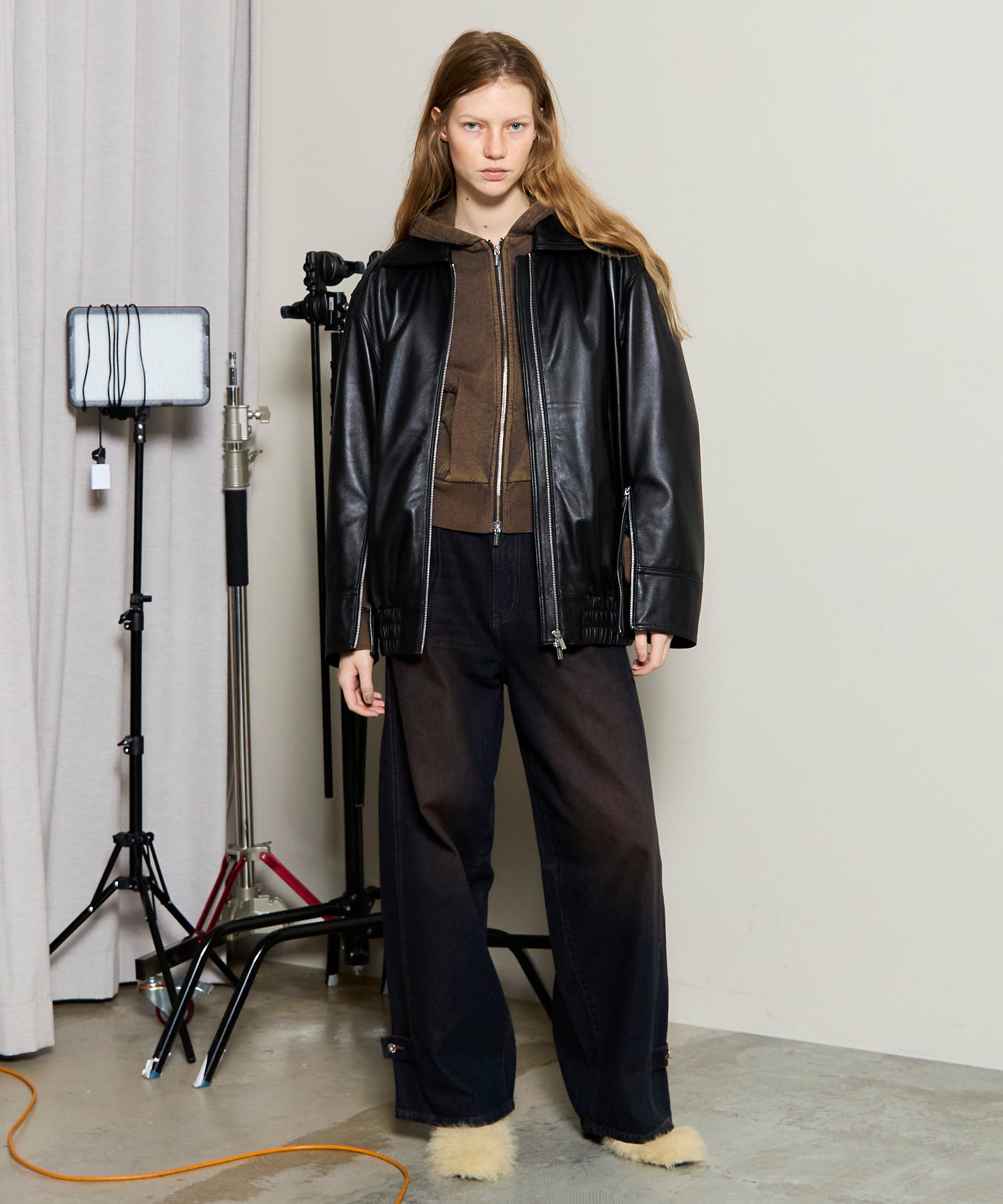 [25winter preoder] 대형 실제 가죽 Zip Blouson