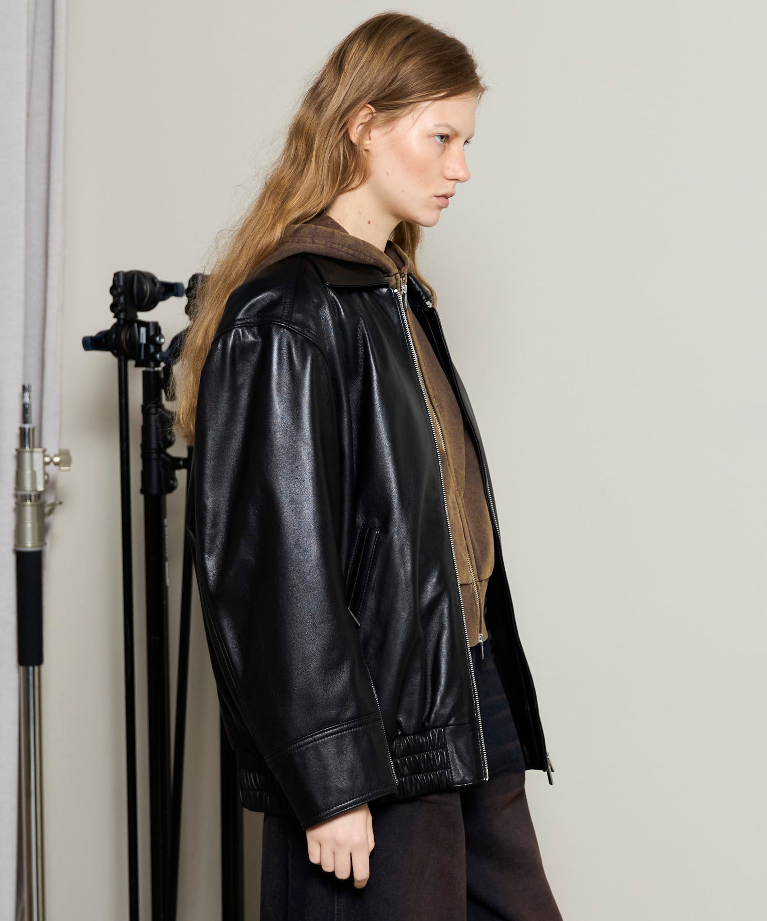 [25winter preoder] 대형 실제 가죽 Zip Blouson