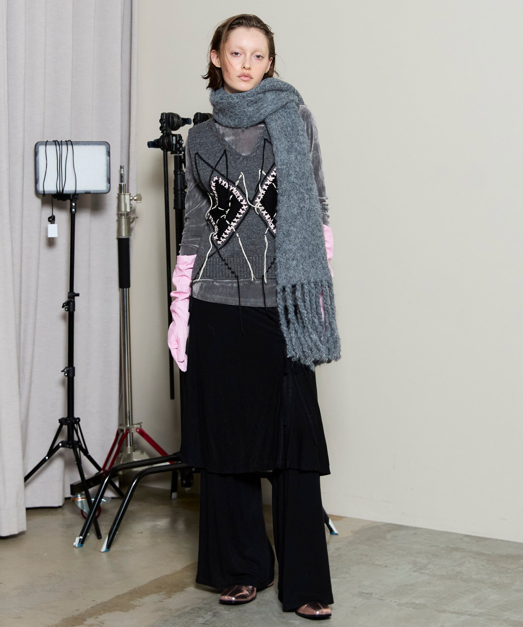 [25winter preoder] 앵글 울 스커트 바지