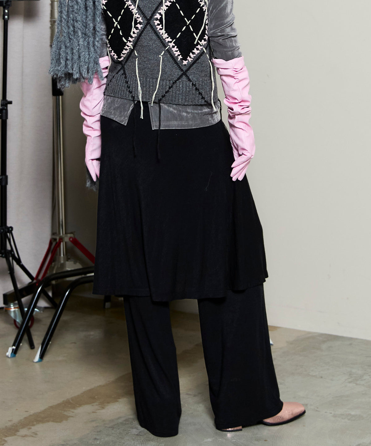 Angle Wool Skirt Pants