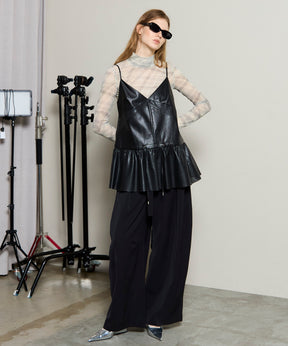 [25WINTER PRE-ORDER] Vegan Leather Peplum Tunic