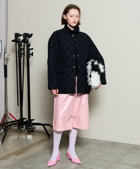 [25WINTER PRE-ORDER] Multi Fabric Mole Quilted Blouson