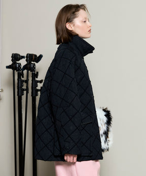 [25WINTER PRE-ORDER] Multi Fabric Mole Quilted Blouson