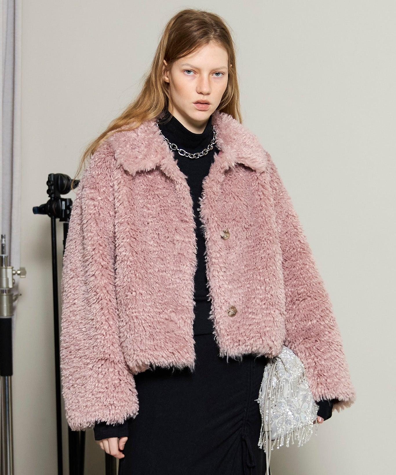 [25WINTER PRE-ORDER] Pink Faux Fur Coat