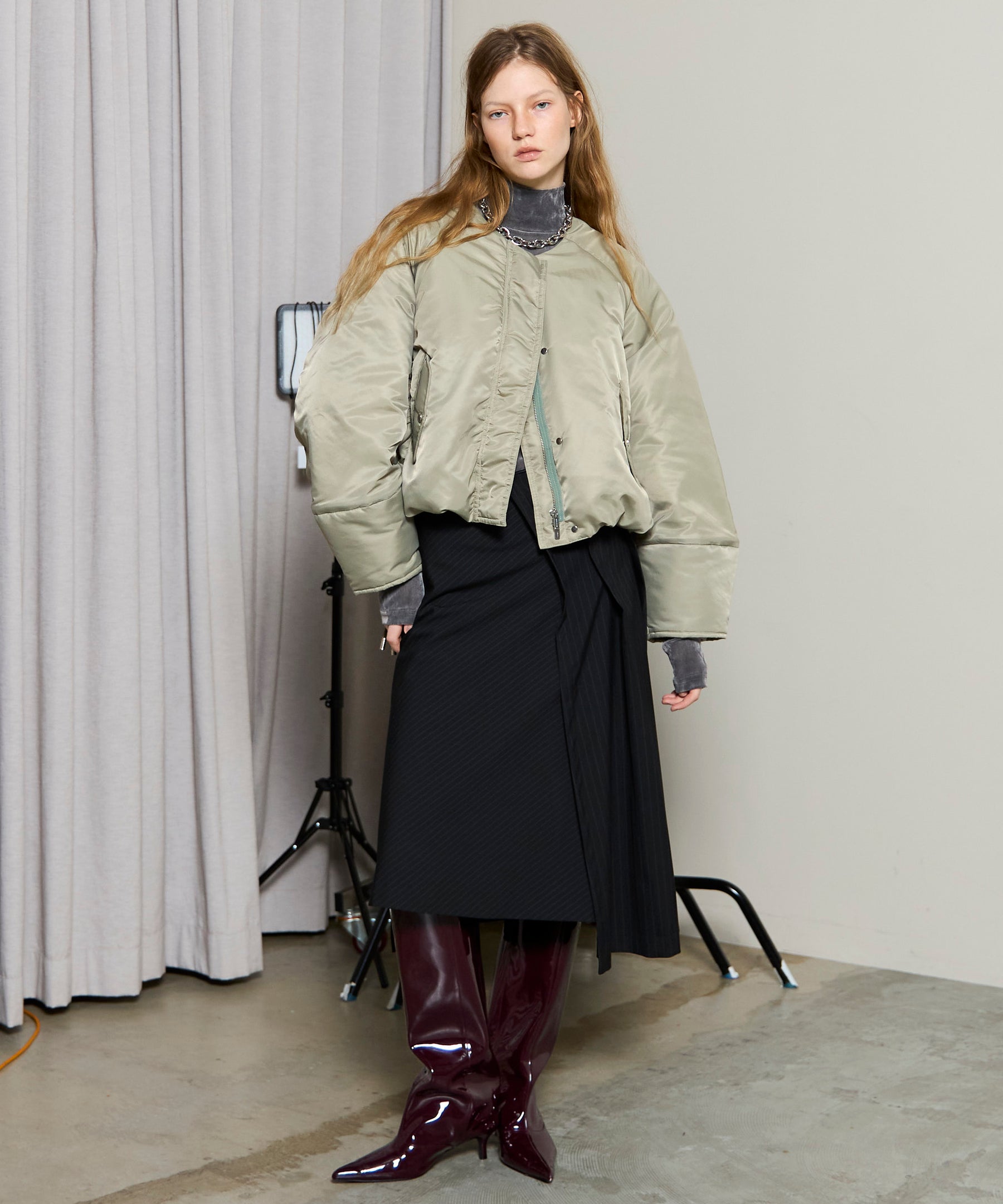 [25WINTER PRE-ORDER] Fur Collar Padded Blouson