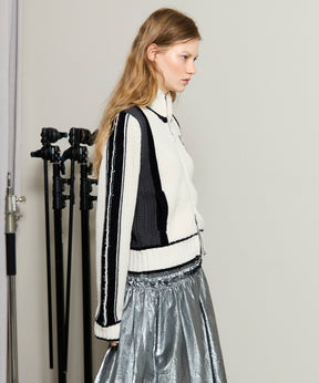 [25winter preoder] 숫자가 높은 넥 지퍼 니트 탑