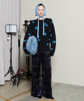 Many Flower Knit Pullover