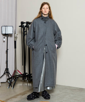 [25WINTER PRE-ORDER] Clear Melton Balmacaan Coat