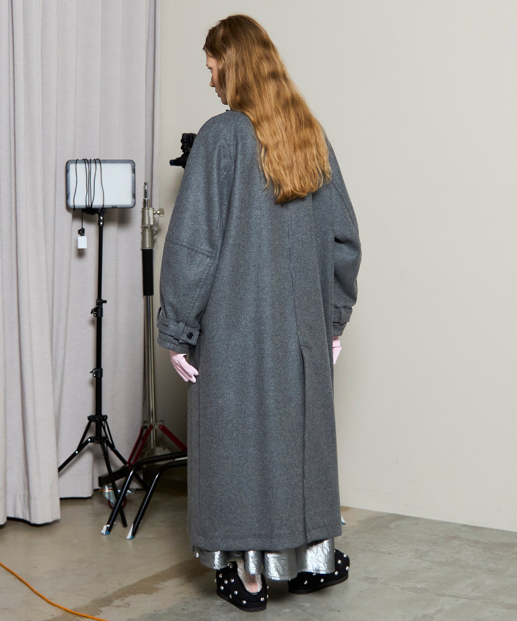 [25WINTER PRE-ORDER] Clear Melton Balmacaan Coat