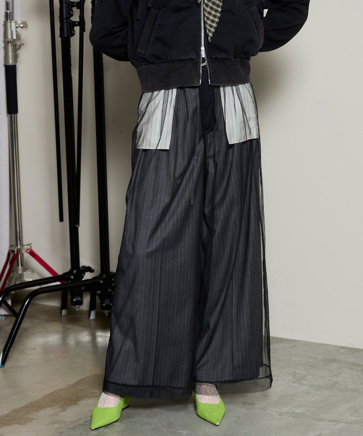 Tulle Layered Slacks