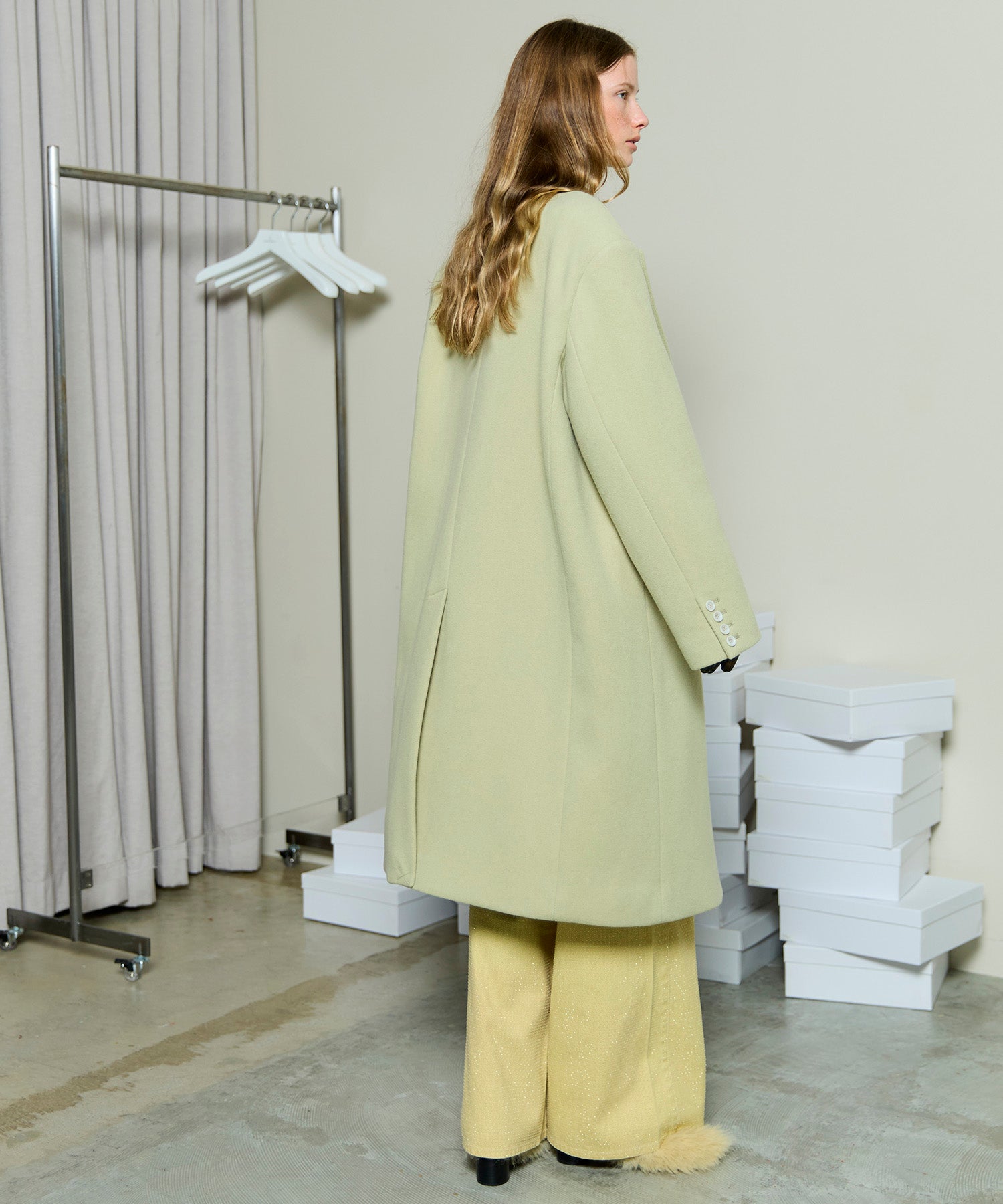 [25WINTER PRE-ORDER] Pile Melton Chester Coat