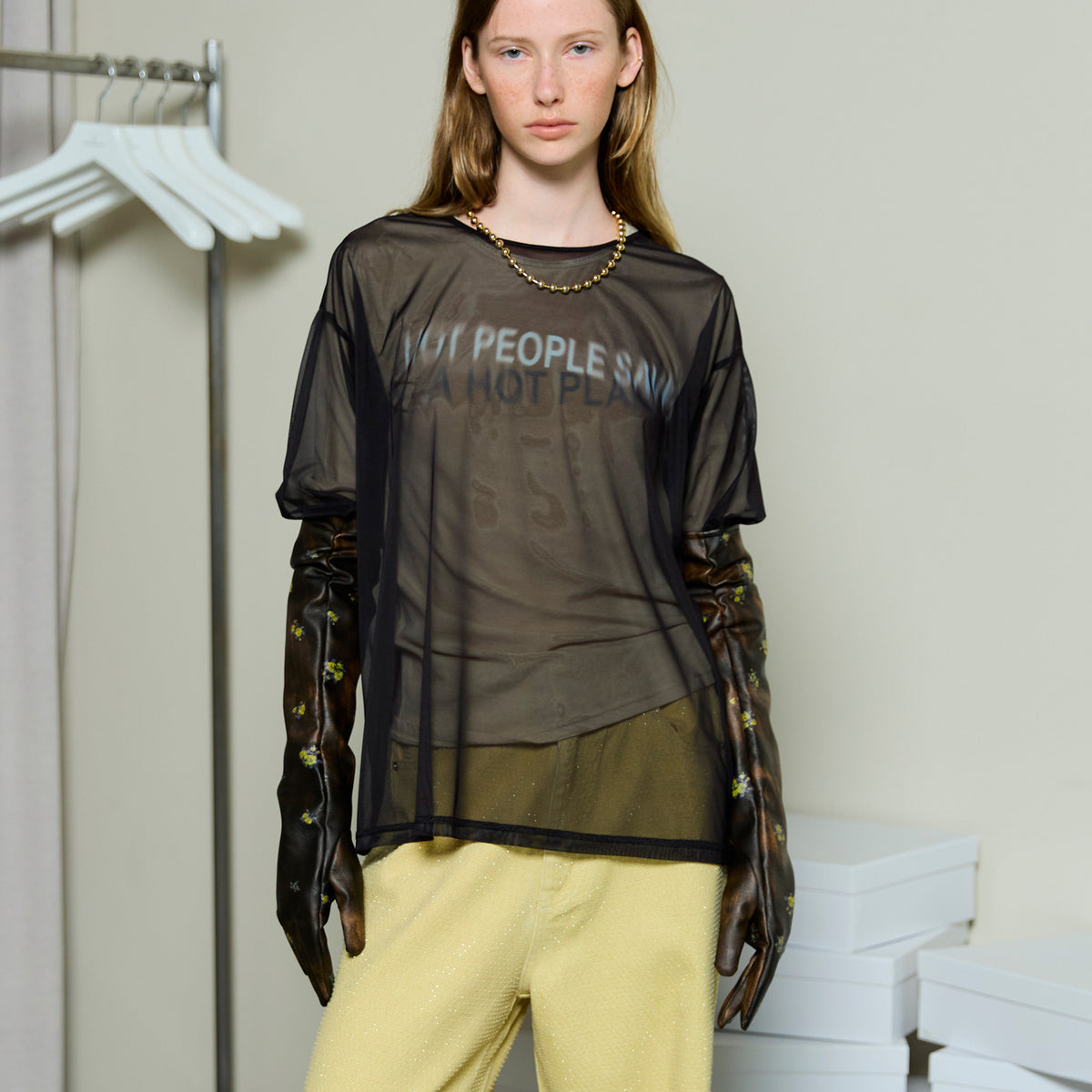 SALE】Sheer Layered Long Sleeve T-shirt