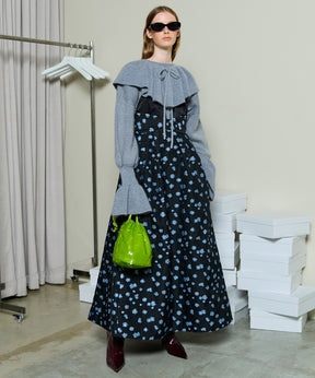 Riu Monogram jacquard nosleeve dress セット 25WINTER PRE-ORDER】2way Jacquard Dress