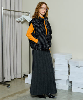 [25winter preoder] Wave Shirring Tulle Puffer Jacket